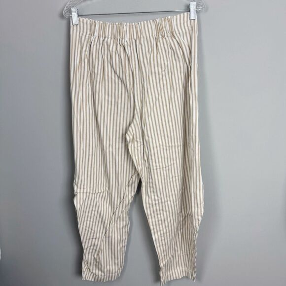 SILENCE + NOISE | UO Striped Cream & Tan Pants with Wrap Women’s Size Medium - Picture 8 of 11